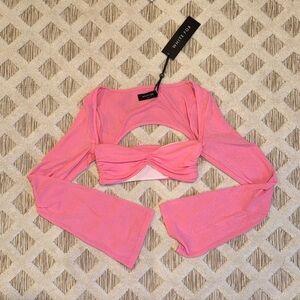 White Fox Pink Long Sleeve